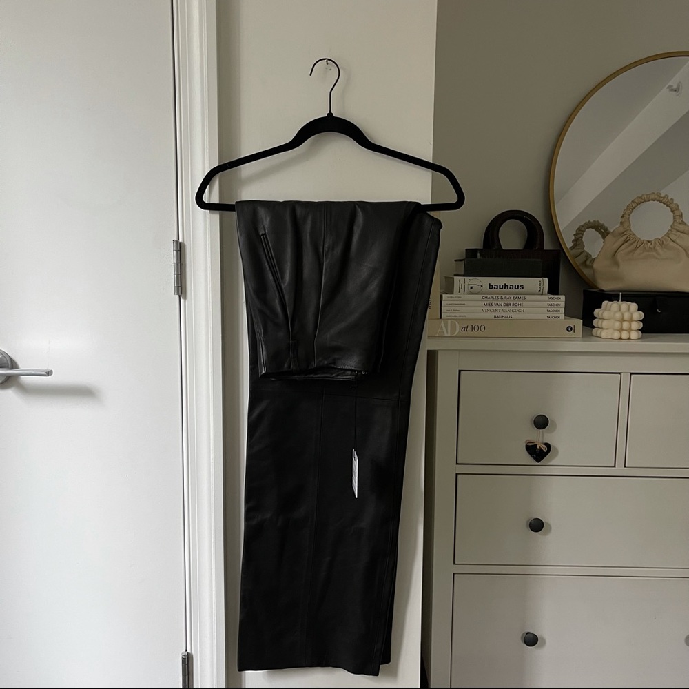 Veda Bess Black Leather Trousers